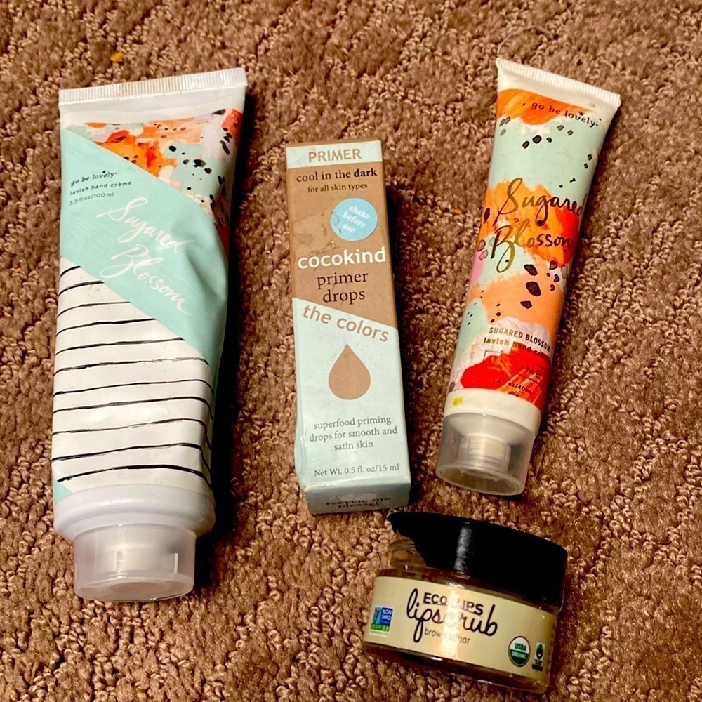 2/$20.  Go be Lovely Hand/Lip Scrub & Primer Bundle HABA Hand Care  Lip Care